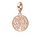Rose Gold Zodiac Sign Charms 925 Sterling Silver Constellation Dangle Charm for European Bracelet (Aries)