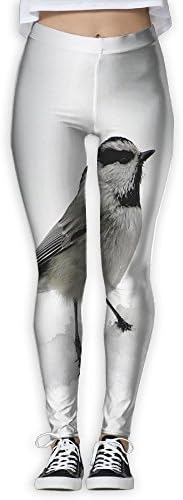 Maine Mascot Bird Chickadee Snow Women's Straight Yoga Pants Stretch Slim Skinny Solid Trousers Sports