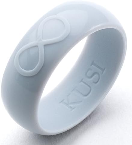 KUSI Infinity Men's Silicone Wedding Ring - Silver