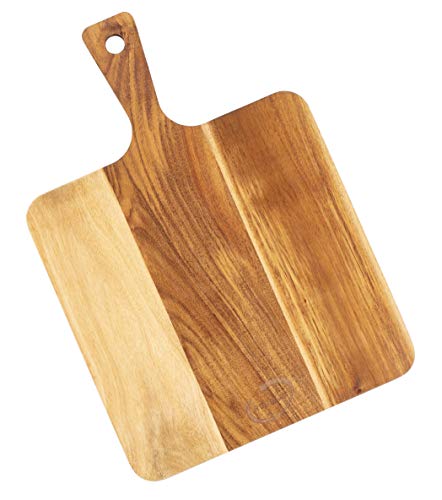 image for Resinat Large wooden Cutting Board, Paddle 11.5 in x 11.5 in plus 5in 