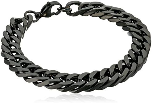Crucible Jewelry Mens Stainless Steel Curb Chain Link Bracelet