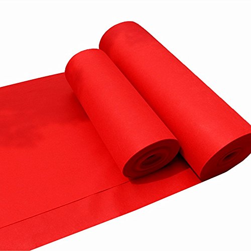 sexyrobot Fabric Oscar Party Movie Night Hollywood Red Carpet Style Wedding Aisle Runner, For Step and Repeat display, Ceremony Parties and Events Indoor or Outdoor Decoration 40”x70‘ - Thumbnail 3