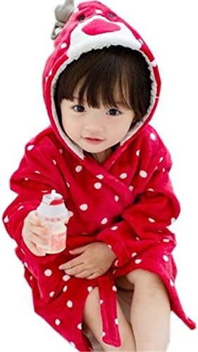 Betusline Kids Boy Girl Baby Cartoon Animal Hooded Pajamas Bath Robes Reindeer