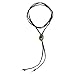 N.egret Faux Bolo Tie Long Choker Necklace Office Jewelry Vintage Black Necklace Gothic Gifts for Women