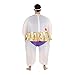 Halloween Costume Inflatable Ballet Ballerina Cosplay Funny Fancy Dress Blow Up Suit Pink Purple (Onesize, Purple)