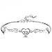 ZENI 925 Silver Women Bracelet Love Heart Angel Wings with 3A 5mm Cubic Zirconia, Package (White)