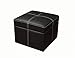 Ameriwood Home DHP Delaney Small Square Ottoman with Storage, Rich Faux Leather, Black