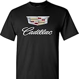 Caddy Cadillac Logo on a Black T Shirt,2x