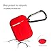 Airpods Case Airpod Accessories Case Airpods Protective Silicone Case for Apple Airpod Charging Case with Anti-lost Strap and Carabiner, Premium Quality Water-proof Shock-proof Case for Apple AirPods