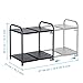 Lifewit Adjustable Under Sink Organizer, 2-Tier Expandable Rack for Bathroom Kitchen Organization, Premiun Carbon Steel