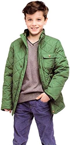 Avenue Kids Small Boys' Light Quilted Olive Green Jacket (5/6)