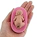 Sleeping Baby Silicone Molds, Beasea 2pcs Set Handmade Soap Mold DIY Baby Candy Fondant Molds Cake Toppers Cake Decoration Baking Tool Pink