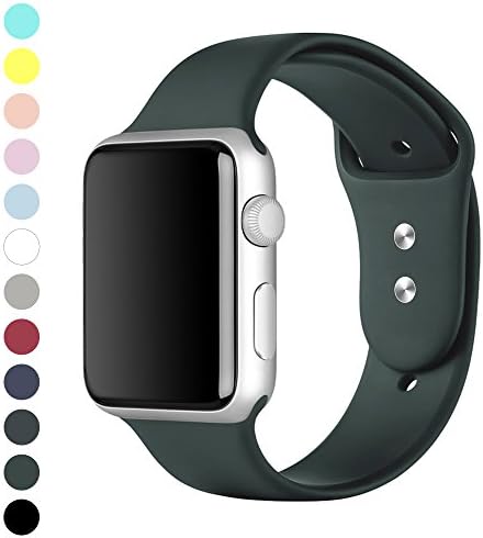 YunTree Apple Watch Band Replacement for 38mm 42mm iWatch Sports Band Comfortable Silicone Strap for Apple Watch Series 1 2 3 S/M M/L Size