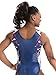 GK Simone Biles Firecracker Gymnastics Leotard (Blue) | Ballet Dance One-Piece for Women & Girls