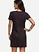 Floerns Women's Floral Print Short Sleeve Casual Top Shirt Dress Black White L