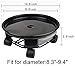 Amkoskr 1 Pack 10.6″ Black Plant Caddy with Easy Moving Caster Wheels and a Water Container Round Movable Planter Dolly Trolley Tray Pallet Outdoor Indoor Tree Flower Stand Planterthumb 1