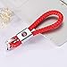 Women Fashion Key Chain Fit for Fiat 500 500L 500e 500C 124 Spider as Popular Fiat Accessories Braided Leather Keychain & Key Ring for Couples Pack of 2 Key Chains Key Rings as Birtheday persents