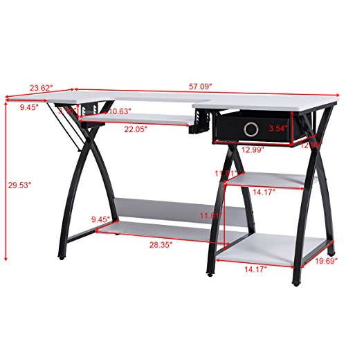 image for Costway Home Indoor Adjustable Sewing Craft Table Sewing Machine Sturd