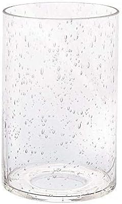 Baiwaiz Clear Seeded Glass Shade, Cylinder Lamp Shade Replacement Bubble Glass Shade 5.7 Inch Height GLS17017