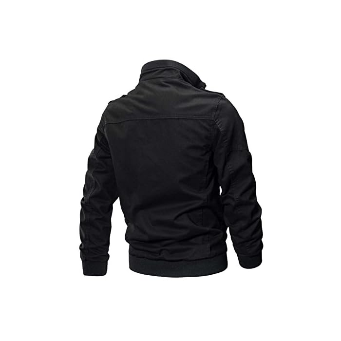 KEFITEVD Men's Spring Cotton Windbreaker Jacket Autumn Windproof