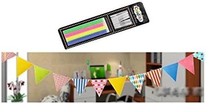 ADELEWAYS Party Decoration Supplies Flags Banner 2 Meters Long + Free 12 pcs Long Cake Candles