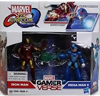 Marvel Gamer Verse Iron Man vs. Mega Man X Action Figure Set 3.75"