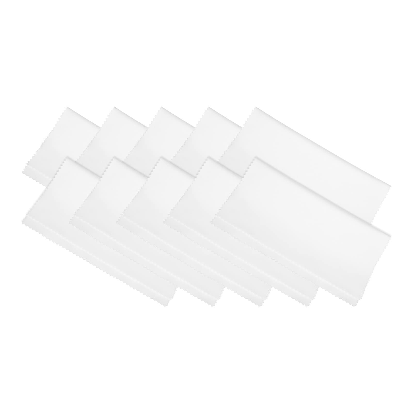 PATIKIL Eyeglass Microfiber Cleaning Cloth 7"x6", 10 Pack Glasses Cleaning Cloth Soft Wipe Screen Cloth for Camera Lens Eyeglasses Screens in Individual Vinyl Pouch, White