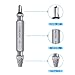 EONLION Goldpar 5 Piece Damaged Screw Extractor Set, Damaged Screw and Bolt Exctractor Set, Easily Remove Stripped Or Damaged Screws. Made from H.S.S. 4341#, the Hardness is 62-63hrc, Set of 5 Screw Removers
