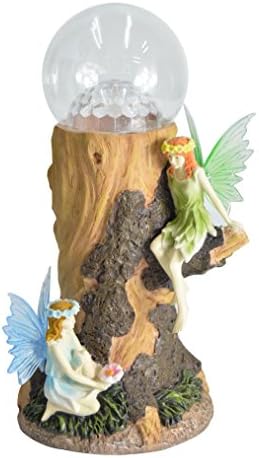 HOMESHINE Color Changing Solar Powered Light Fairy Pixie Statues 12" Tall for Outdoor,Home Decro, Backyard