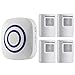 Seanme Motion Sensor Alarm, Wireless Driveway Alarm, Home Security Business Detect Alert with 4 Sensor and 1 Receiver,38 Chime Tunes - LED Indicators primary