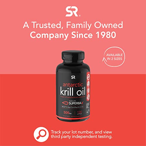 Sports Research Krill Oil Supplement with EPA & DHA Omega 3, Phospholipids & Astaxanthin from