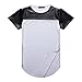 UNRESTRAINED Mens Hispter Hip Hop Longline Biker Shirts White M