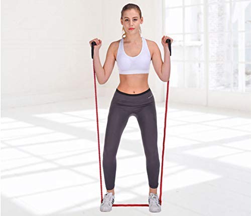 Barre D'exercice Yoga Pilates Réglable - Bâton élastique Avec Sangle De Cheville Pour Fitness