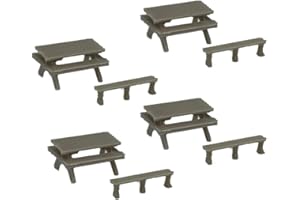 Outland Models Railroad Scenery Park/Garden Picnic Table & Bench Set 1:87 HO Scale