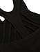 Arshiner Girls Ballet Dance Leotards Straps Back Camisole Tank Leotard Gymnastics Dancewear for Kids Black
