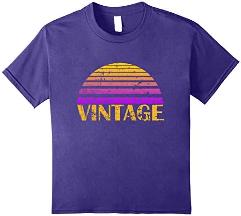 Kids Joe Ugly Apparel Vintage Retro Distressed T-Shirt 10 Purple
