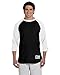 Champion T1397 6.1 Oz. Tagless Raglan Baseball T-shirt BLACK/WHITE X-Large