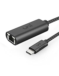 Adaptador USB C a Ethernet, uni USB 3.1 Tipo C a RJ45 Gigabit Ethernet Lan adaptador de red para MacBook Pro, Dell XPS 13 15, Suface Book 2, pixelbook, Samsung S8   Note8, Pixel y más   Gris