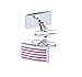 Promotioneer Men's Five Striped Pink Cufflinks Shirt Wedding Business