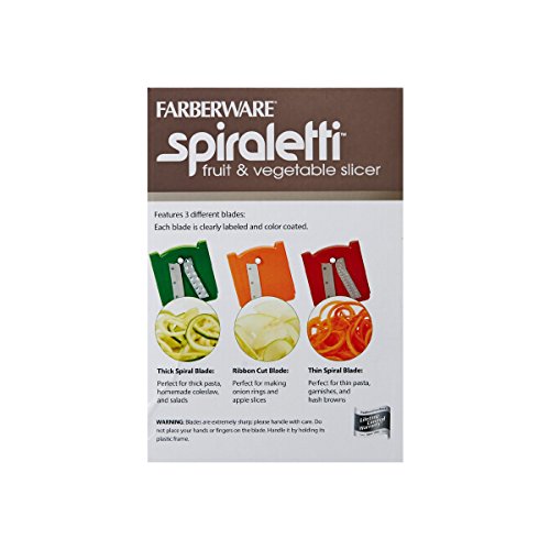 Farberware 5163767  Spiraletti Spiral Vegetable Slicer with Three Colored Blades