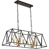 Kitchen Chandelier Island Pendant Lighting, 8-Light