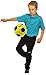 TommyBall Lightweight Indoor Kids Soccer Ball (Footbag Type of Ball - Soft Kick - No Sting - Foam Stuffed - Size 3) (Orange/Blue)