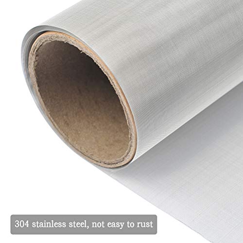 Edelstahl Drahtgewebe 120 Mesh TIMESETL 30 x 100 Cm Siebgewebe Edelstahl Filtersieb Filtergitter Gewebe Fein Edelstahlgewebe Feinmaschig, Siebgitter, Fliegengitter Wire Mesh Nagetiere, Gaze 0,125 mm – Bild 6