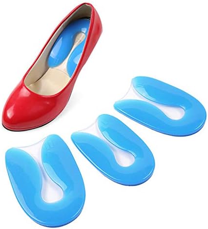 Maybesky Orthotic Insoles Heel Lifting Cushion Self-adhesive Half Insert Heel Cup Footpad Ankle Support Insole Support Pad (Size : M)