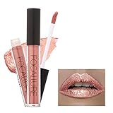 Gracefulvara Waterproof Long Lasting Metallic Matte Lip Gloss Non-stick Cup Lipstick 21#