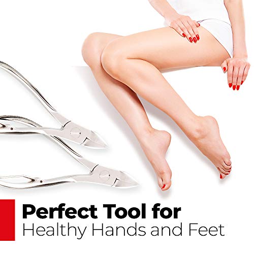 Titania Germany Stainless Toenail & Fingernail Nipper - Nickel Plated Toe Nail & Finger Nail Trimmer with Sharp Cutting Edges For Tough Thick Nails - For Beauty & Grooming Needs