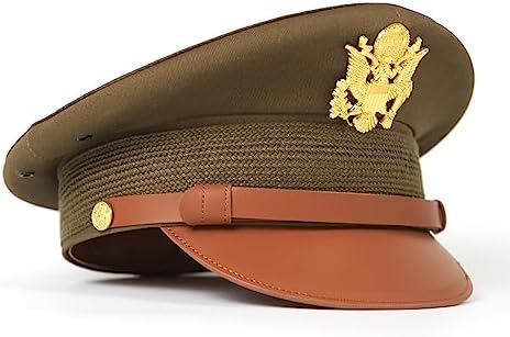 Amazon.com: ZWJPW-日本軍官HAT-二戰日本軍官日本軍帽附徽章棕色: 服裝