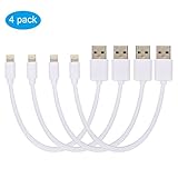 NexGadget 4-Pack [8 Inches] USB Charging Lightning Cable For iPhone 7/7Plus/6s Plus/6s/6/5/5S/5C/SE, iPad Pro, iPad Air, iPad Mini And More