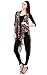 CCFW Various Pattern Printed Long Scarf Vest with Uneven Hem Animal Paisley (29 Brown)