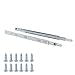 Amazon Basics Ball Bearing Drawer Slides 22-inch Nickel Plated-Steel 1 Pair
